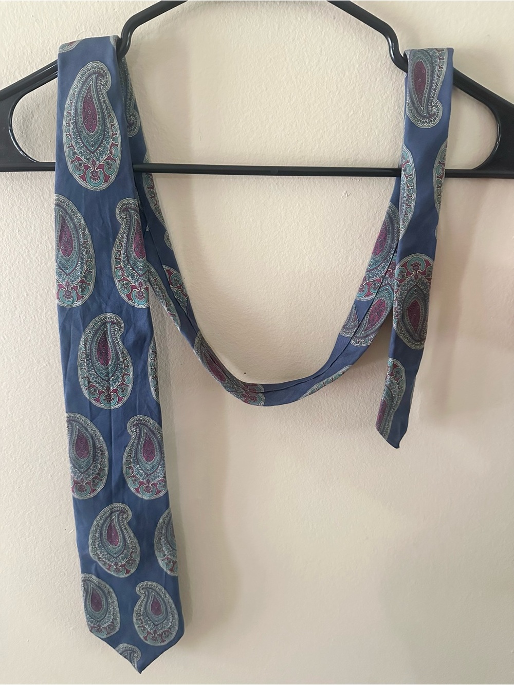 Vintage Blue Paisley Pierre Balmain Tie